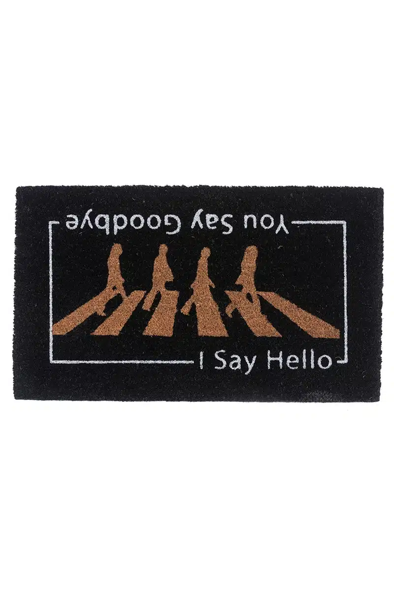 שטיח כניסה לבית הביטלס The Beatles שחור