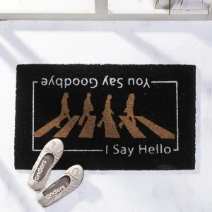 שטיח כניסה לבית הביטלס The Beatles שחור