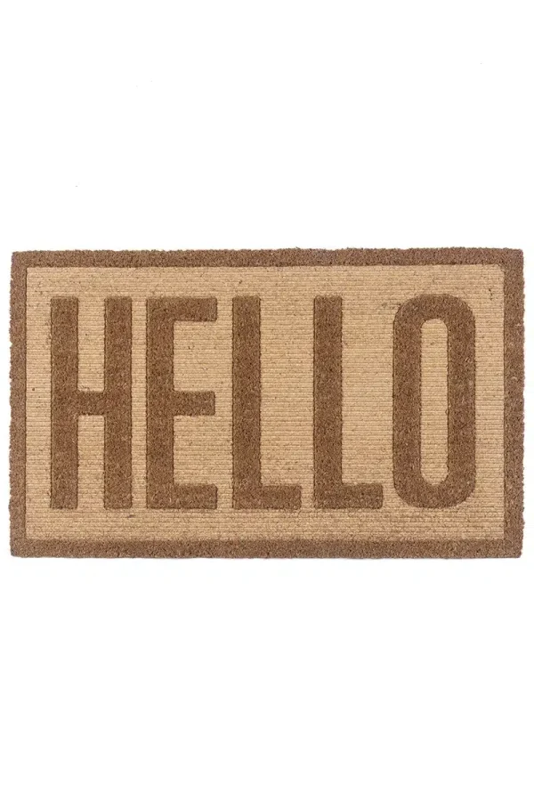 שטיח כניסה לבית הלו Hello טבעי