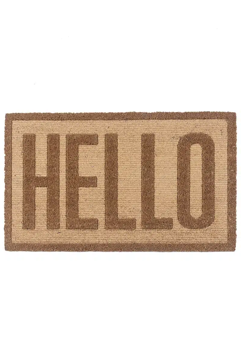 שטיח כניסה לבית הלו Hello טבעי