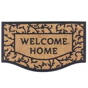 שטיח כניסה לבית וולקם הום Welcome Home טבעי