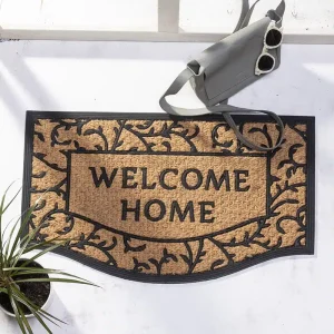 שטיח כניסה לבית וולקם הום Welcome Home טבעי