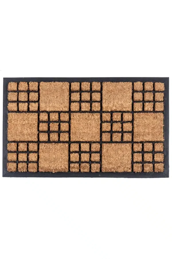 שטיח כניסה לבית טבעי קוביות