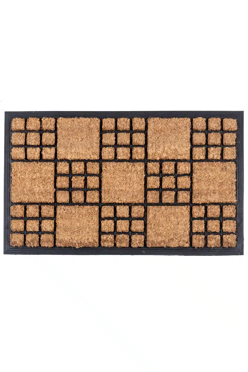 שטיח כניסה לבית טבעי קוביות