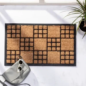 שטיח כניסה לבית טבעי קוביות