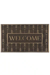שטיח כניסה לבית וולקם Welcome זהב
