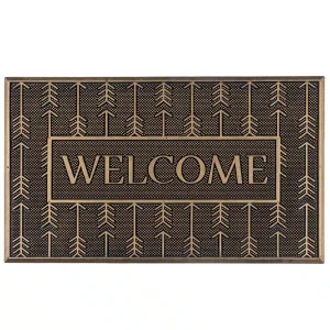 שטיח כניסה לבית וולקם Welcome זהב