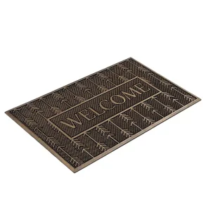 שטיח כניסה לבית וולקם Welcome זהב