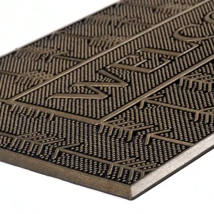 שטיח כניסה לבית וולקם Welcome זהב