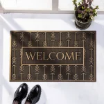 שטיח כניסה לבית וולקם Welcome זהב