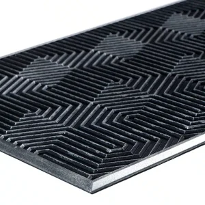 שטיח כניסה לבית גאומטרי אפור