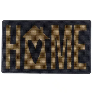 שטיח כניסה לבית הום Home שחור זהב