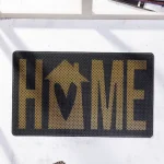 שטיח כניסה לבית הום Home שחור זהב