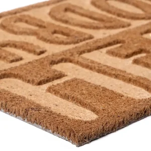 שטיח כניסה לבית Hello-Goodbye בז'