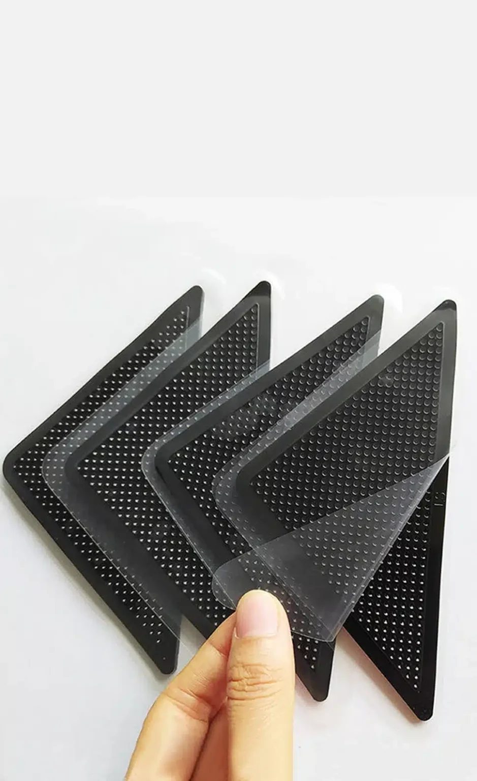 סט משולשי סיליקון לקיבוע השטיח ומניעת החלקה