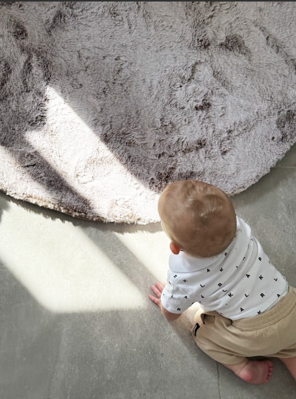 שטיח מויו פנינה בז' עגול