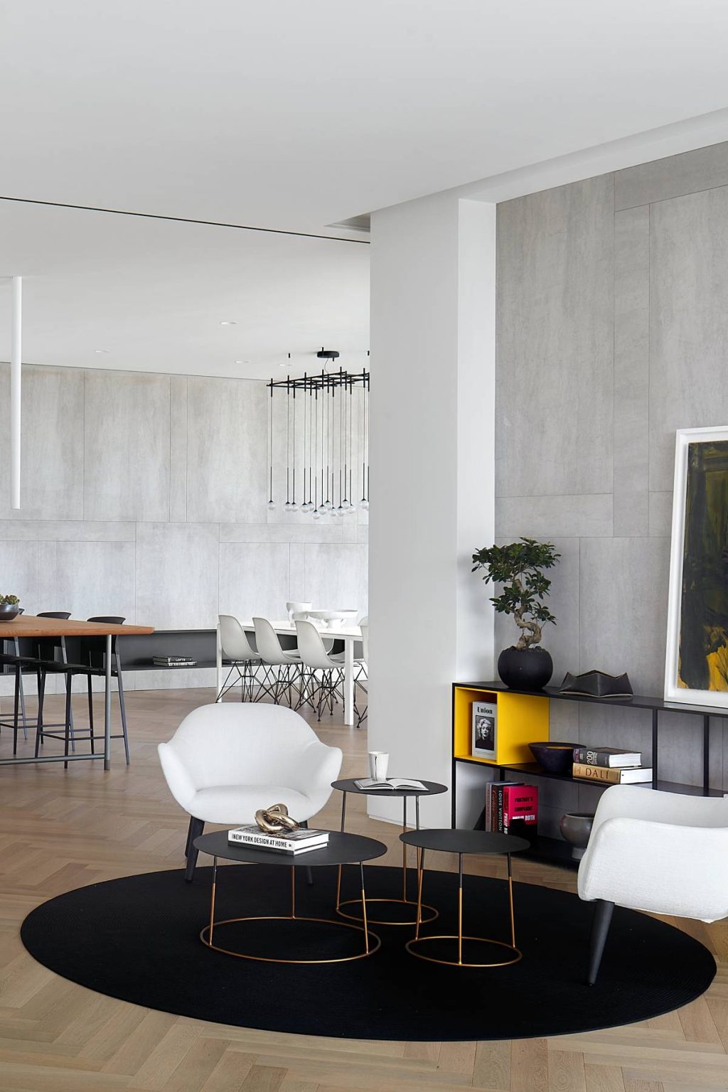 שטיח פררה שחור עגול יעל דובקין צילום שי גיל