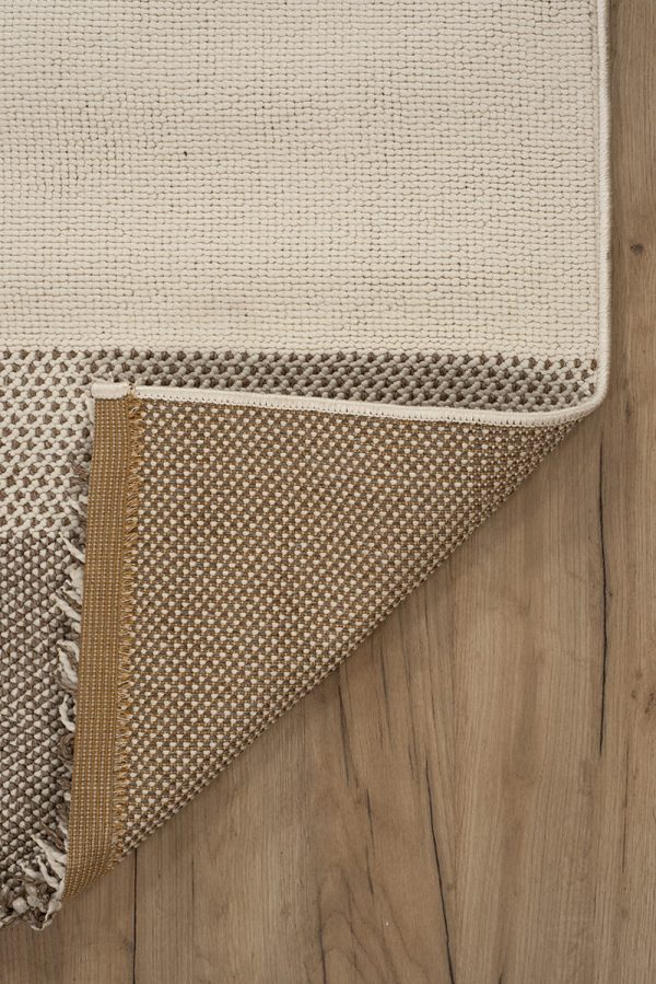 שטיח לופ PLZ-403 לבן בז'