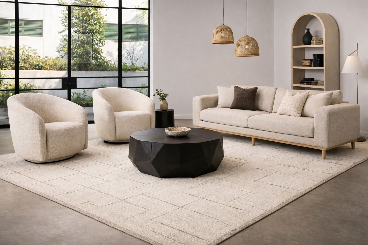 שטיח ניבה 66763 063 שמנת