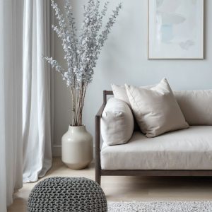 פוף BELLO אפור כהה