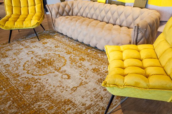 שטיח קרלוצ'י דגם Kimar צהוב 1