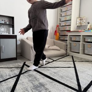 שטיח מנילה HAILEY כסף שחור