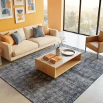 שטיח סיטי B540A, Living Room, Golden Hour (Sunwashed), Modern, Studio Clean, styled props.