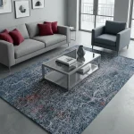 שטיח סיטי B519A, Living Room, Industrial Grey, Modern, Studio Clean, styled props.