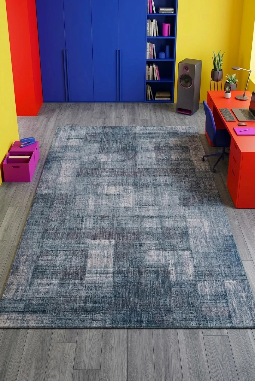 שטיח סיטי B510A | שטיח אפור, Home Office , Vivid Pop, Modern, Studio Clean, styled props.