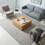 שטיח אמרה SW86A אפור בהיר, Living Room, Hyper-Clean E-com (5600K Daylight), Modern, Natural Daylight, lifestyle props.