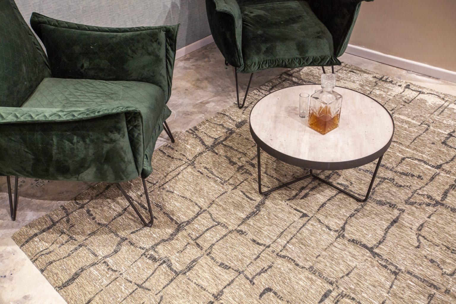 שטיח אופל דגם Hariet צבע בז' אפור