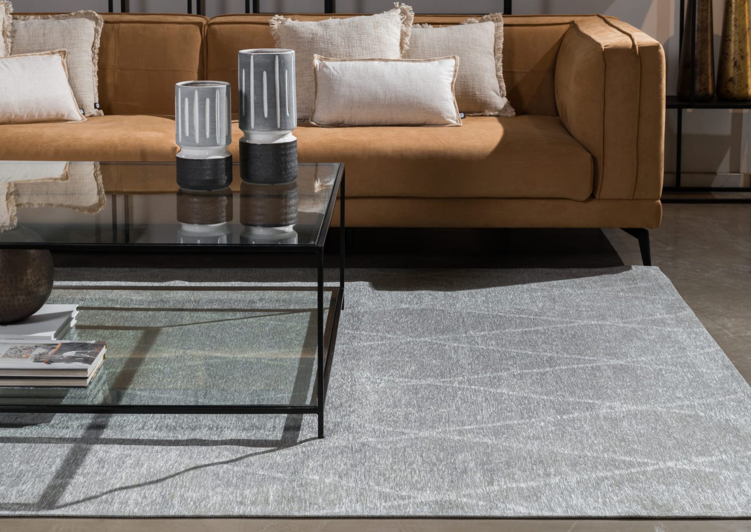 שטיח קרלוצ'י דגם Spira כסף גליה ארמוני